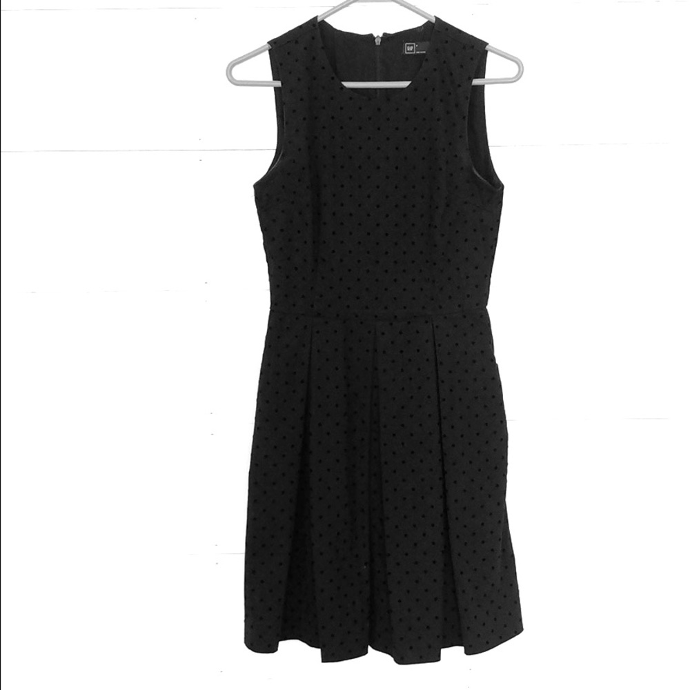 Black polka dot dress
